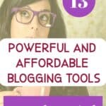 Pinterest pin image for blogging tools blog