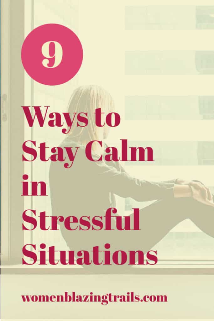 lady on window ledge-how to stay calm