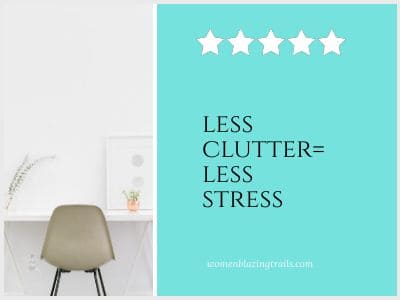 single chair at desk-how to declutter your life