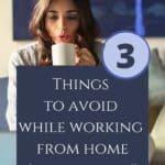 woman working at home
