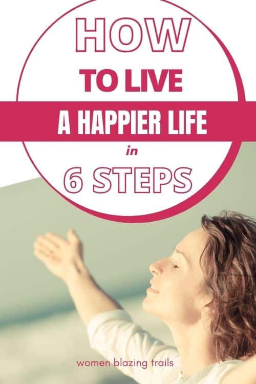 how to live a happier life pinterest image