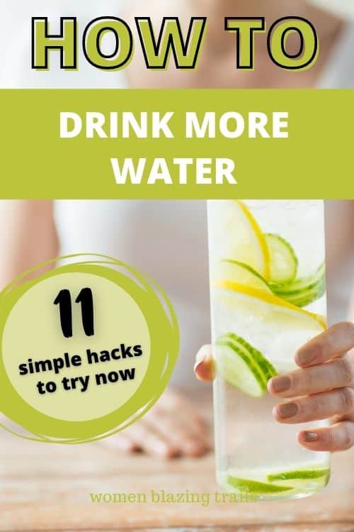 pinterest pin image on how to get yourself to drink more water