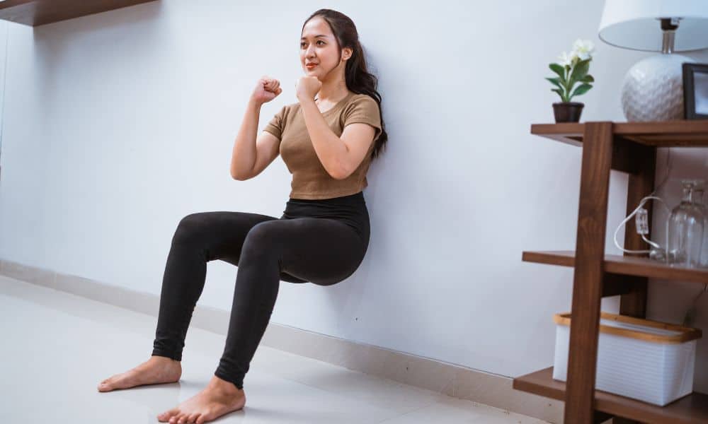 lower blood pressure with wall squats