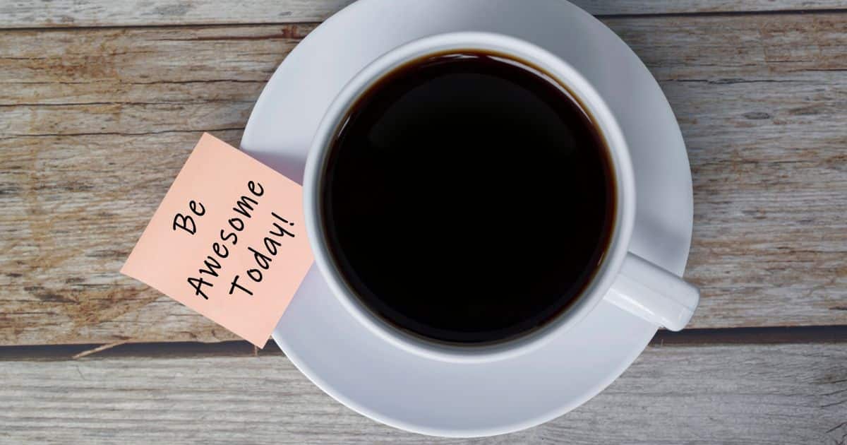 quotes about change coffee cup with note