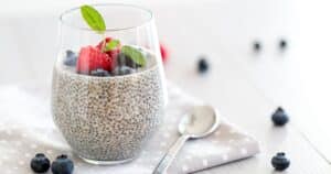 eat chia seeds daily - chia seed pudding with berries