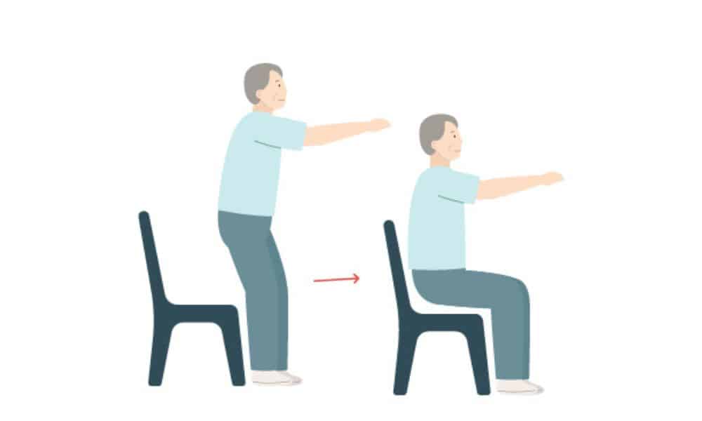exercises for stiff joints chair squats