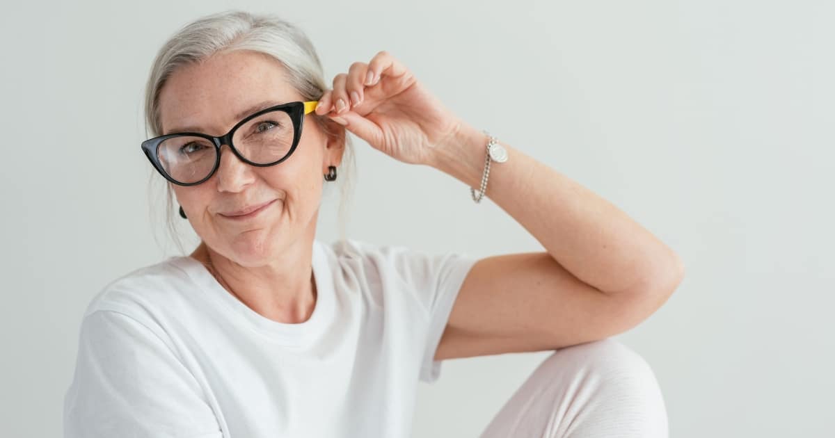 anti-aging products woman smiling