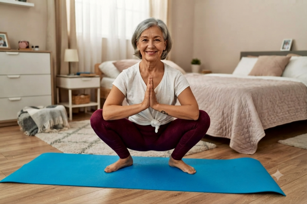 asian squat bedtime exercise