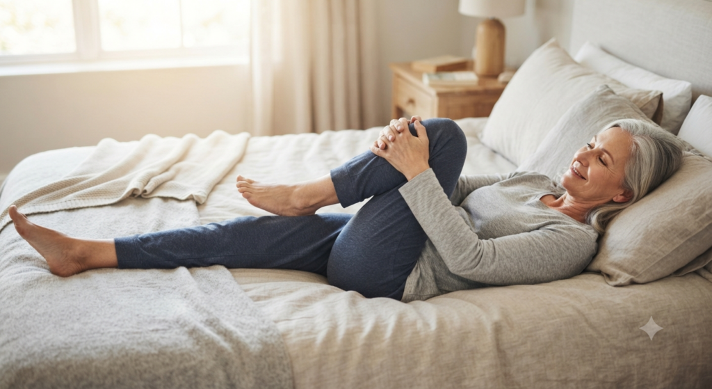reduce stiffness knee to chest hug